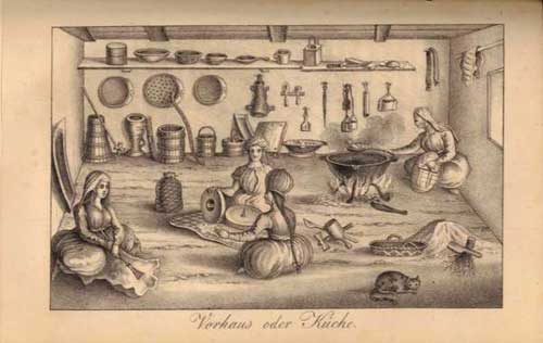5. Ногайська кухня. Schlatter Daniel. Bruchstücke aus einigen Reisen nach dem südlichen Rußland, in den Jahren 1822 bis 1828: mit besonderer Rücksicht auf die Nogayen-Tataren am Asowschen Meere – St. Gallen: Huber, 1830. - Владислав ГРИБОВСЬКИЙ. Культові споруди ногайців Приазов’я